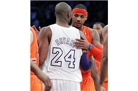 左起為Kobe Bryant與Carmelo Anthony（圖／美聯社／達志影像）