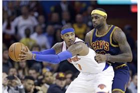 左起為Carmelo Anthony與LeBron James（圖／美聯社／達志影像）