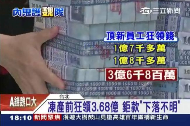 頂新凍產前領3億多！鉅款下落不明