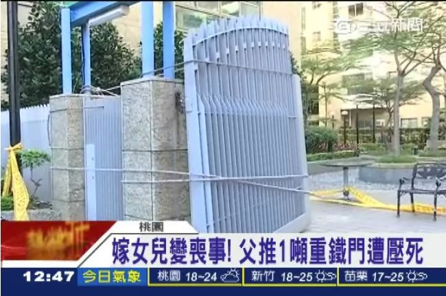 喜事變喪事！父嫁女兒遭1噸鐵門壓死