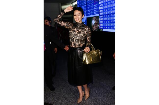 星光大道／鞏俐金色深V禮服秀風采