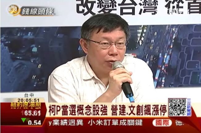 柯P當選概念股強　營建、文創飆漲停