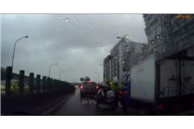 警察,建國高架,重型機車,車禍,肇事（臉書影片）