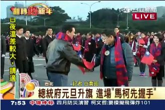 馬柯握手互動冷　柯P在想誰的手厲害