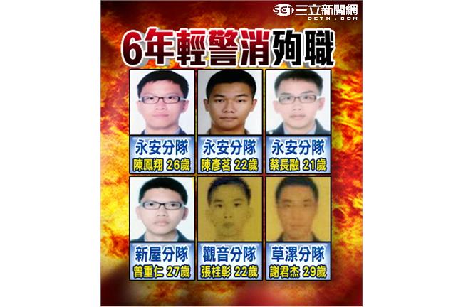 桃園6名警消殉職　年紀皆未滿30歲