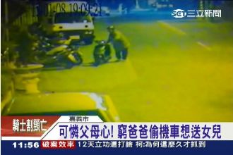 可憐父母心！ 窮爸爸偷機車想送女兒