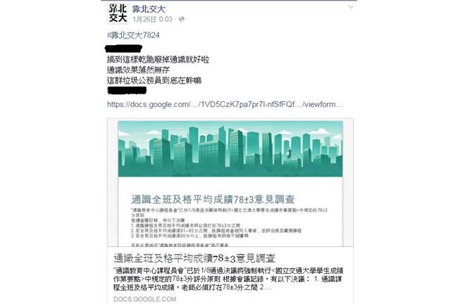 交大限制老師給分　學生怒：乾脆廢課