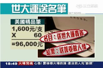 世大運爛帳？籌委會2帳房9萬買名筆