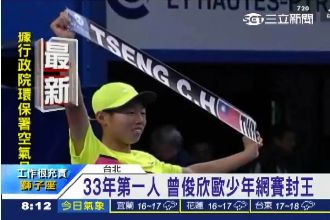 33年第一人！曾俊欣歐少年網賽封王