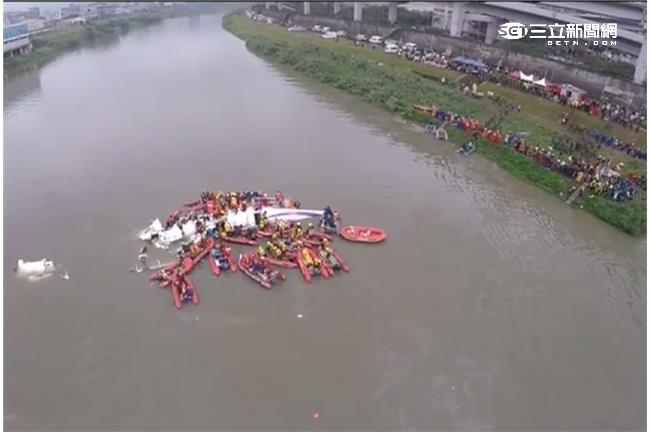 基隆河水位上升　空拍直擊搜救現場