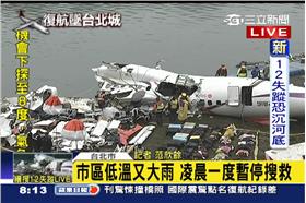 復興航空墜河搜救現場