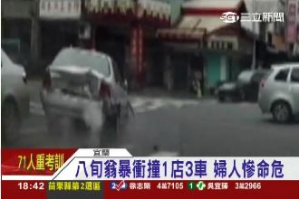 老翁車暴衝連環撞　買菜婦人遭撞命危