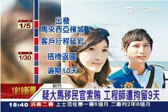 疑大馬移民官索賄　工程師遭拘留9天