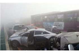 韓國,永宗大橋,車禍 (網路截圖)