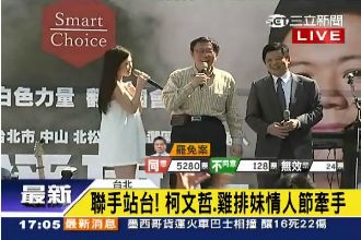 不要害羞！柯文哲十指緊扣雞排妹小手