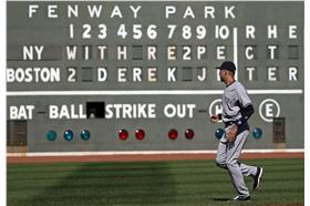 jeter,記分板（圖／美聯社／達志影像）