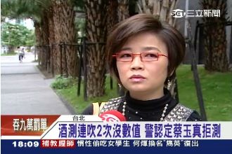 就是不吹！蔡玉真酒駕拒測挨罰9萬