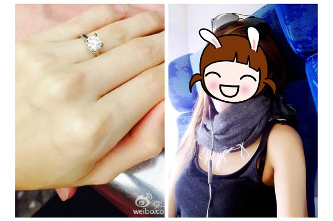 鑽戒超大超閃亮！前J女郎自爆結婚啦