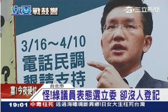 綠議員喊選立委，卻沒人登記的原因是