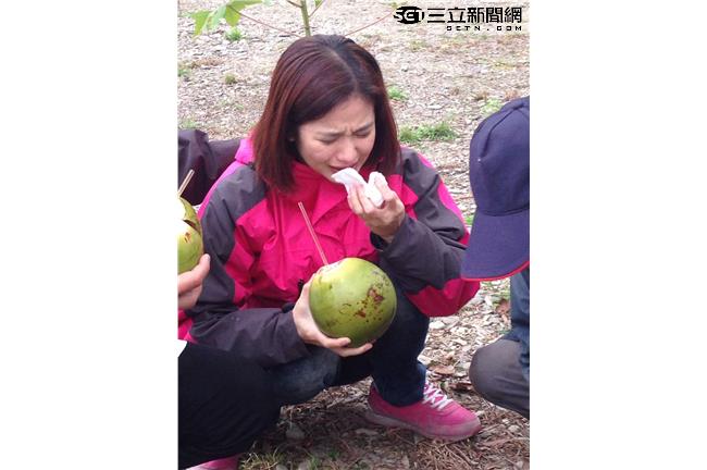 陳曉菁台東外景爬椰子樹　竟落淚求援