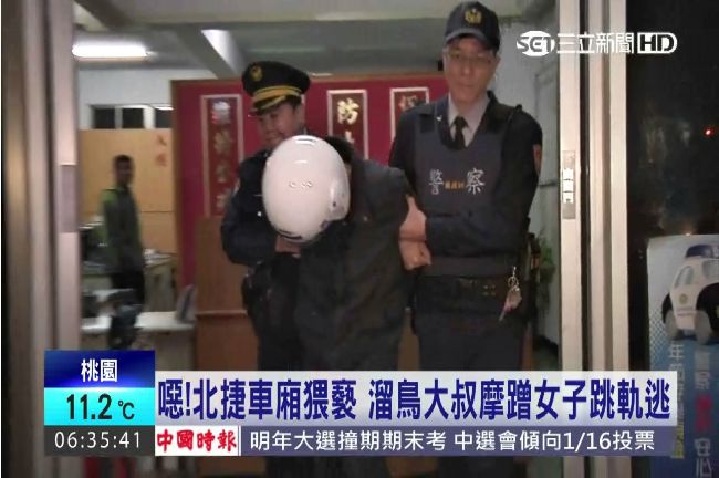 噁！北捷蹓鳥俠出沒　性騷被逮急跳軌