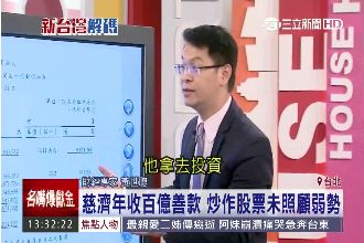 黃世聰爆：慈濟拿人民善款操作股票