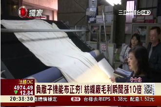 紡織廠轉型翻身　負離子紗衣褲成新寵