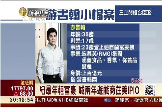 台裔富豪游書翰進軍遊戲　拚今年上市