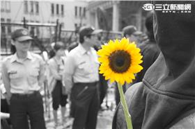 太陽花學運,318學運,318,太陽花,學運,林飛帆,陳為廷,總統府,凱道,遊行 (林敬旻攝)