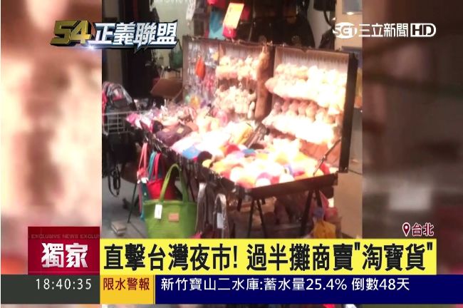 直擊！台灣夜市過半攤商賣「淘寶貨」