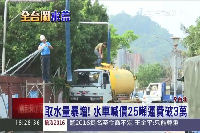 企業搶水車！25噸運費破3萬