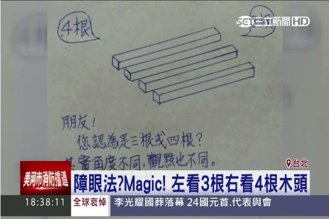 超神奇！這到底是3根還4根木頭？
