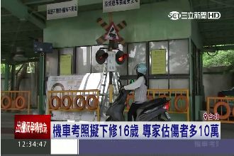 機車考照下修　專家：傷者多10萬