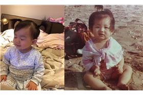 ▲大S女兒小玥表情超可愛。（圖／翻攝自大S微博）