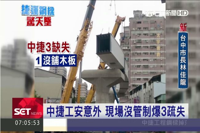 中捷吊樑意外　三個疏失帶走四條人命