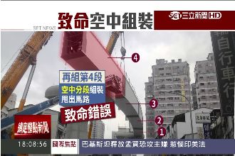 一根螺絲都沒鎖　209噸樑靠吊纜撐