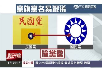 被民國黨黨旗吃豆腐　國、新兩黨跳腳
