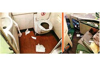 某連任失利市長的女兒　機艙亂丟垃圾