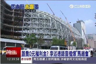 大巨蛋錄音揪詭　馬趙早喬好免權利金