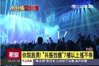 萬人嗨跳小巨蛋　千噸能量像2級地震