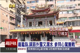 參拜民眾心驚！城隍廟下陷龜裂快解體