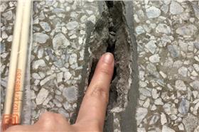 松菸驚見大裂縫－取自Lovelyn C. Pua臉書(首圖)