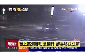影／無辜慈濟　轎車衝撞靜思堂畫面曝光