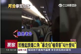 獨／班機延誤　「暴走伯」怒飆空姐