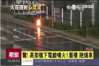 看了心驚驚！公所路燈爆炸像放煙火