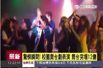 影／校園舞台劇表演　突坍塌釀12傷