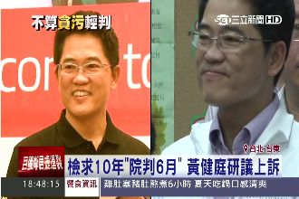 涉收藥廠回扣判6月　黃健庭研議上訴