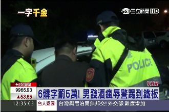 一字不只千金！醉漢罵警髒話遭罰5萬