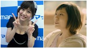 前日本AV女優麻美真由。（左圖／翻攝自麻美真由微博，右圖／翻攝自YouTube；合成）