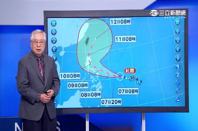 紅霞颱風加速　李富城：恐發布陸上警報